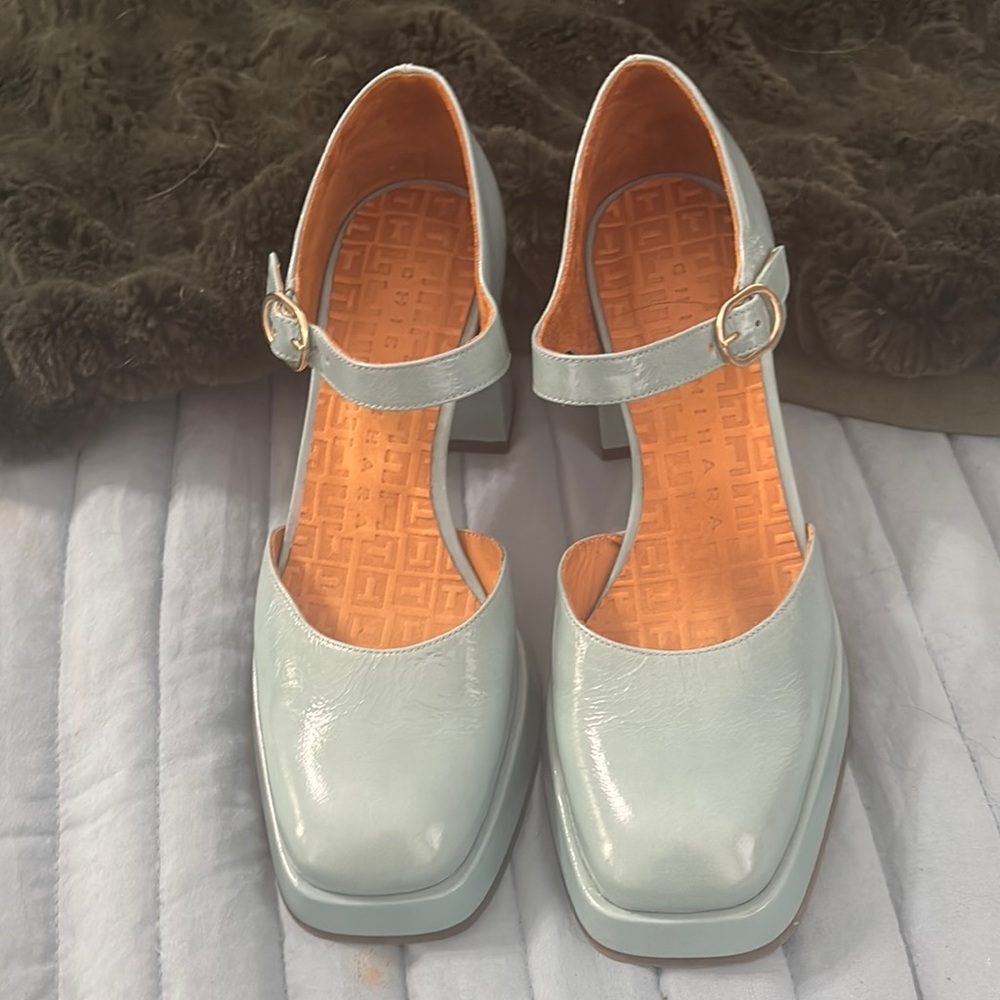 Chie Mihara Light Blue Mary Jane Heels